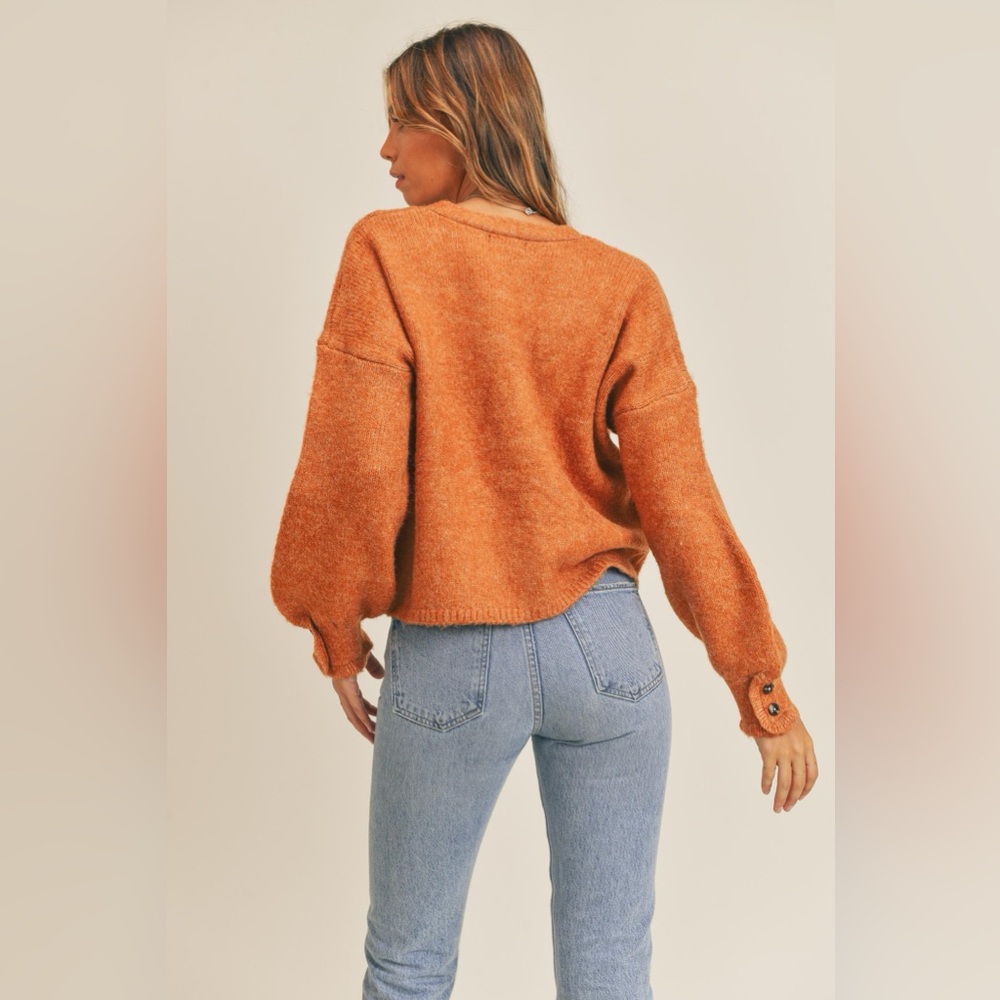 MABLE Long Sleeve Button Down Sweater Cardigan - Picture 2 of 5